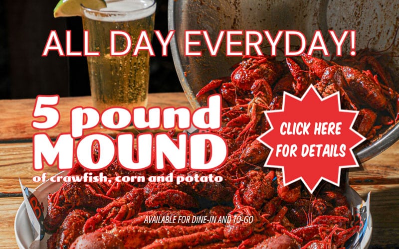 Order Crawfish at BB's - Dine-In or To-Go
