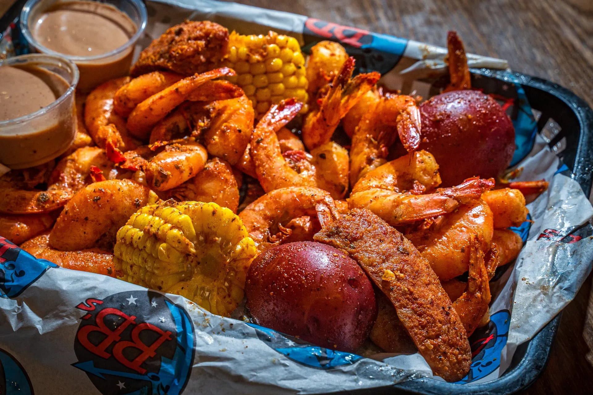 Water Creature Wednesday boiled shrimp boil at BB’s Tex-Orleans